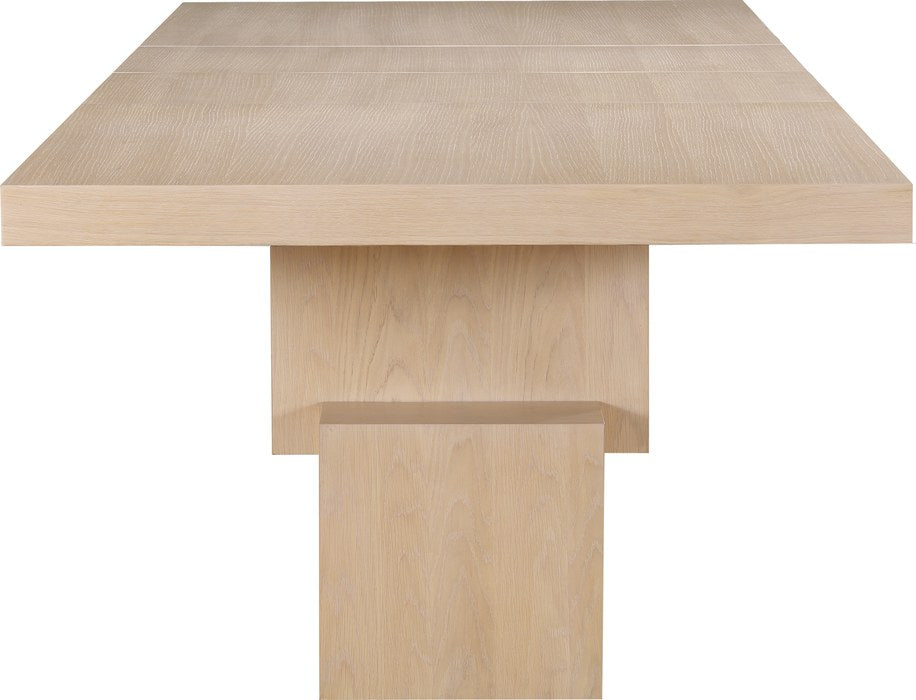 Meridian Furniture - Anzio 96" / 120" / 144" Oak Oak Veneer Dining Table (3 Boxes) - 722Oak-T - GreatFurnitureDeal