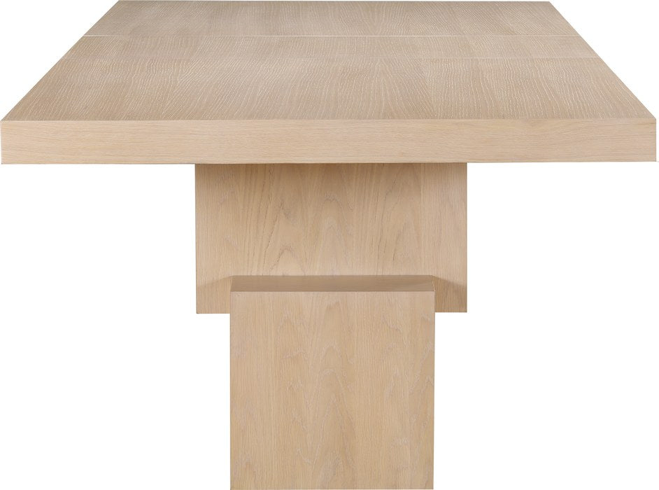 Meridian Furniture - Anzio 96" / 120" / 144" Oak Oak Veneer Dining Table (3 Boxes) - 722Oak-T - GreatFurnitureDeal