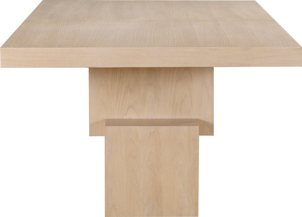 Meridian Furniture - Anzio 96" / 120" / 144" Oak Oak Veneer Dining Table (3 Boxes) - 722Oak-T - GreatFurnitureDeal