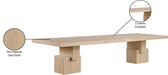 Meridian Furniture - Anzio 96" / 120" / 144" Oak Oak Veneer Dining Table (3 Boxes) - 722Oak-T - GreatFurnitureDeal