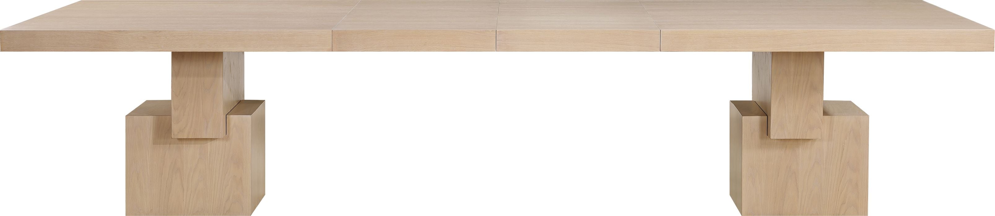 Meridian Furniture - Anzio 96" / 120" / 144" Oak Oak Veneer Dining Table (3 Boxes) - 722Oak-T - GreatFurnitureDeal