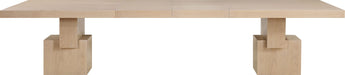 Meridian Furniture - Anzio 96" / 120" / 144" Oak Oak Veneer Dining Table (3 Boxes) - 722Oak-T - GreatFurnitureDeal