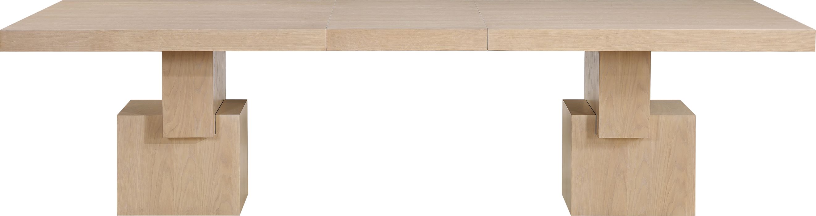 Meridian Furniture - Anzio 96" / 120" / 144" Oak Oak Veneer Dining Table (3 Boxes) - 722Oak-T - GreatFurnitureDeal