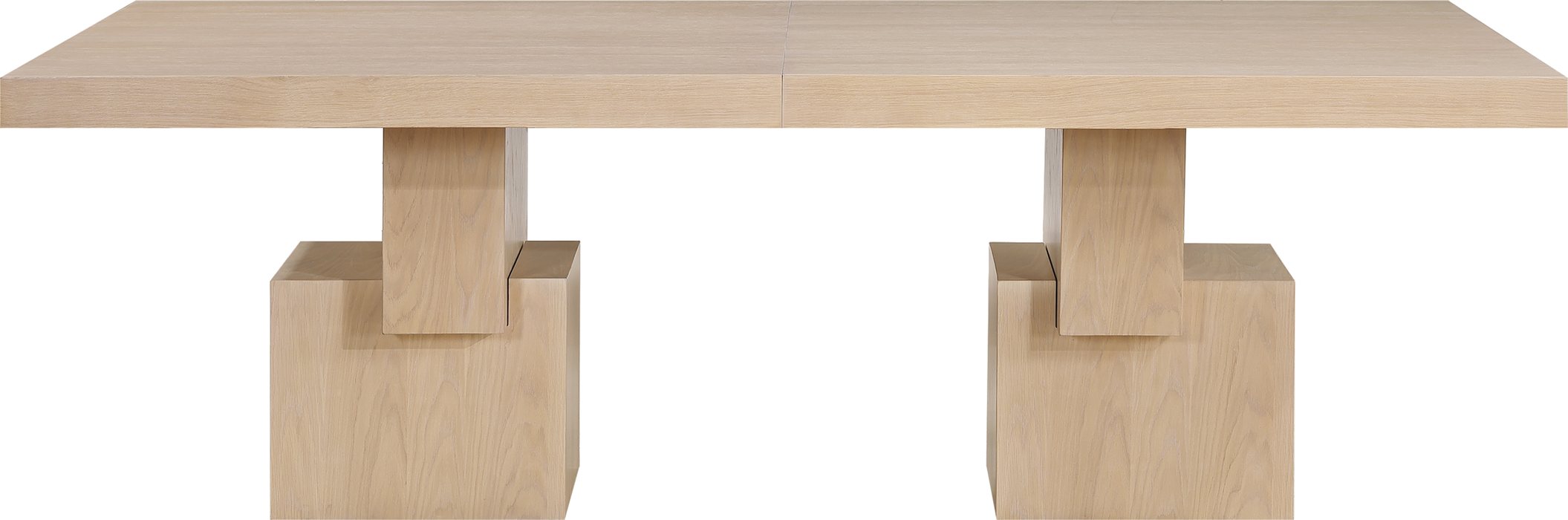 Meridian Furniture - Anzio 96" / 120" / 144" Oak Oak Veneer Dining Table (3 Boxes) - 722Oak-T - GreatFurnitureDeal
