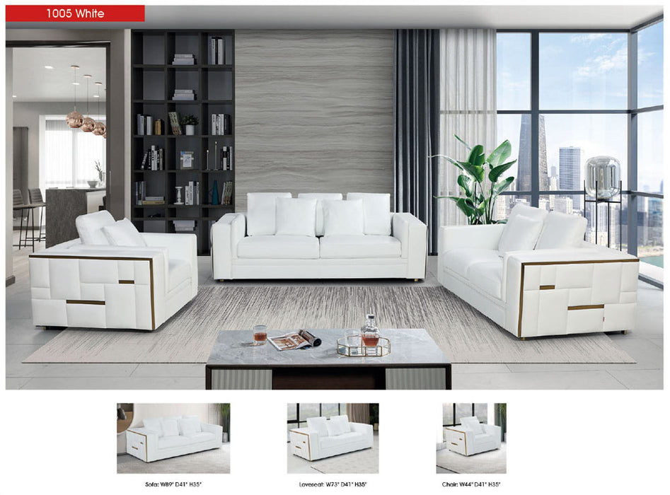 ESF Furniture - 1005 Sofa in White - 10053WHITE - GreatFurnitureDeal