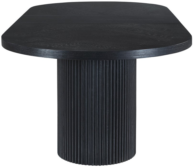 Meridian Furniture - Belinda 90" / 106.5" / 123" Black Oak Wood Dining Table (3 Boxes) - 725Black-T - GreatFurnitureDeal