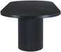 Meridian Furniture - Belinda 90" / 106.5" / 123" Black Oak Wood Dining Table (3 Boxes) - 725Black-T - GreatFurnitureDeal