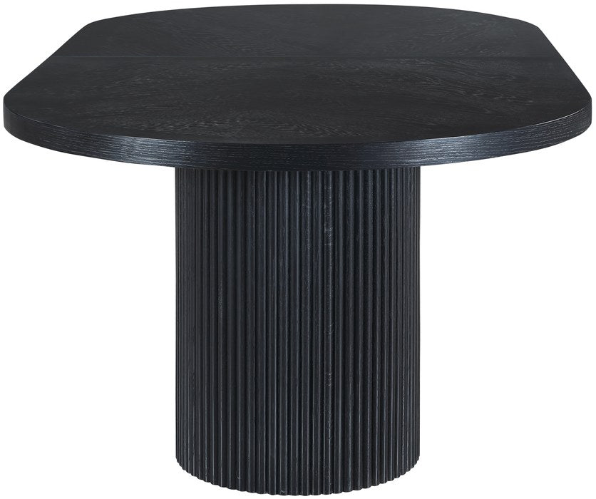 Meridian Furniture - Belinda 90" / 106.5" / 123" Black Oak Wood Dining Table (3 Boxes) - 725Black-T - GreatFurnitureDeal