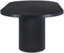 Meridian Furniture - Belinda 90" / 106.5" / 123" Black Oak Wood Dining Table (3 Boxes) - 725Black-T - GreatFurnitureDeal