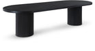 Meridian Furniture - Belinda 90" / 106.5" / 123" Black Oak Wood Dining Table (3 Boxes) - 725Black-T - GreatFurnitureDeal