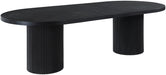 Meridian Furniture - Belinda 90" / 106.5" / 123" Black Oak Wood Dining Table (3 Boxes) - 725Black-T - GreatFurnitureDeal