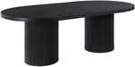 Meridian Furniture - Belinda 90" / 106.5" / 123" Black Oak Wood Dining Table (3 Boxes) - 725Black-T - GreatFurnitureDeal