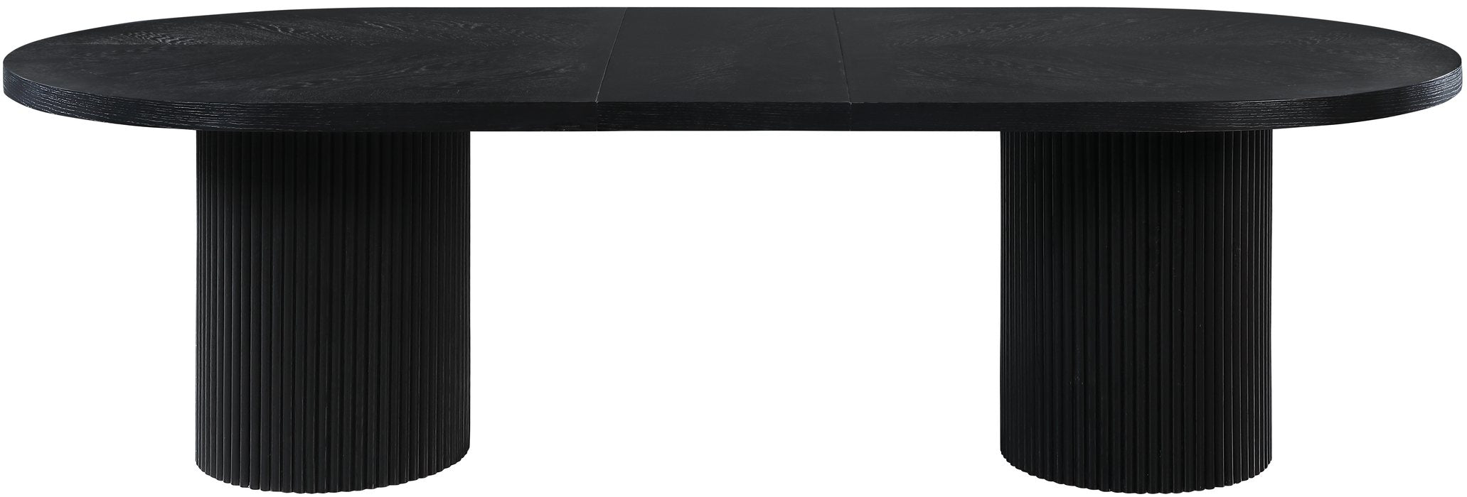 Meridian Furniture - Belinda 90" / 106.5" / 123" Black Oak Wood Dining Table (3 Boxes) - 725Black-T - GreatFurnitureDeal