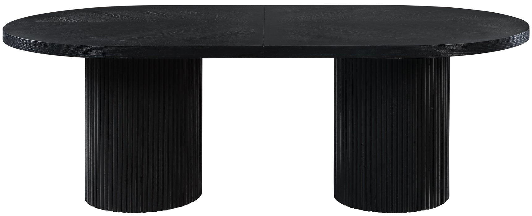 Meridian Furniture - Belinda 90" / 106.5" / 123" Black Oak Wood Dining Table (3 Boxes) - 725Black-T - GreatFurnitureDeal