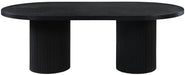 Meridian Furniture - Belinda 90" / 106.5" / 123" Black Oak Wood Dining Table (3 Boxes) - 725Black-T - GreatFurnitureDeal