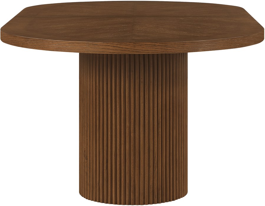 Meridian Furniture - Belinda 90" / 106.5" / 123" Brown Oak Wood Dining Table (3 Boxes) - 725Brown-T - GreatFurnitureDeal