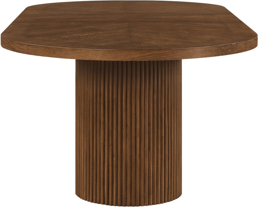 Meridian Furniture - Belinda 90" / 106.5" / 123" Brown Oak Wood Dining Table (3 Boxes) - 725Brown-T - GreatFurnitureDeal