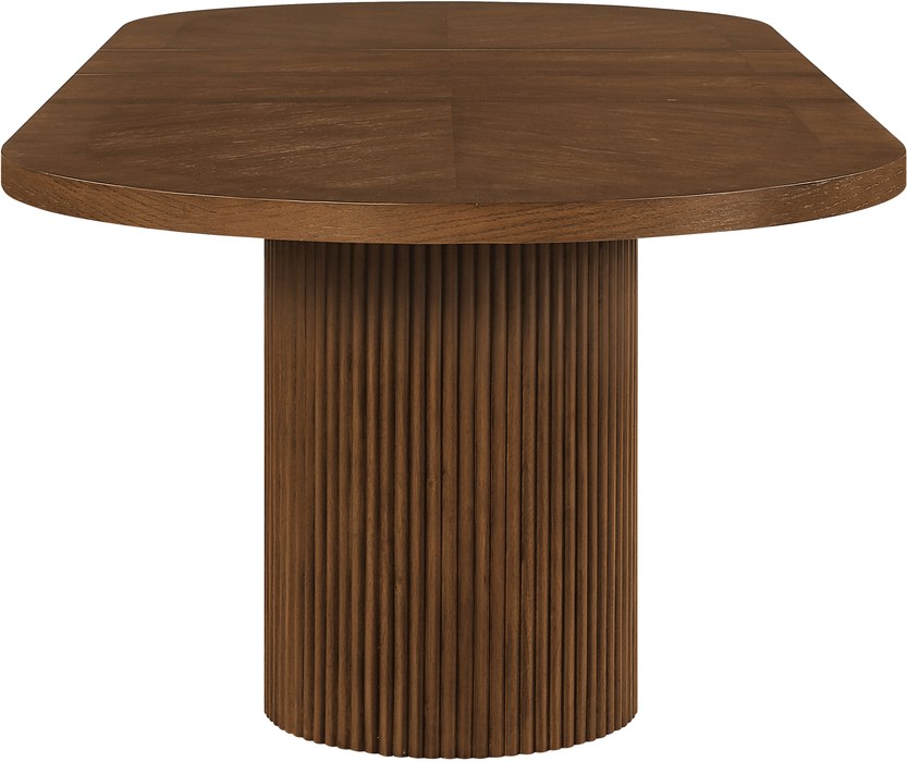 Meridian Furniture - Belinda 90" / 106.5" / 123" Brown Oak Wood Dining Table (3 Boxes) - 725Brown-T - GreatFurnitureDeal