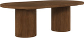 Meridian Furniture - Belinda 90" / 106.5" / 123" Brown Oak Wood Dining Table (3 Boxes) - 725Brown-T - GreatFurnitureDeal