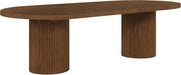 Meridian Furniture - Belinda 90" / 106.5" / 123" Brown Oak Wood Dining Table (3 Boxes) - 725Brown-T - GreatFurnitureDeal