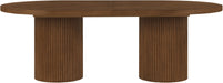 Meridian Furniture - Belinda 90" / 106.5" / 123" Brown Oak Wood Dining Table (3 Boxes) - 725Brown-T - GreatFurnitureDeal
