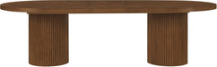 Meridian Furniture - Belinda 90" / 106.5" / 123" Brown Oak Wood Dining Table (3 Boxes) - 725Brown-T - GreatFurnitureDeal
