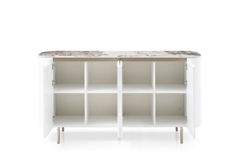 ESF Furniture - 93 - 8 Piece Dining Table Set in Golden Champagne - 93DININGTABLE-8SET - GreatFurnitureDeal