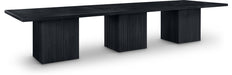 Meridian Furniture - Belinda 162" Black Solid Wood and Oak Veneer Dining Table - 729Black-162R - GreatFurnitureDeal