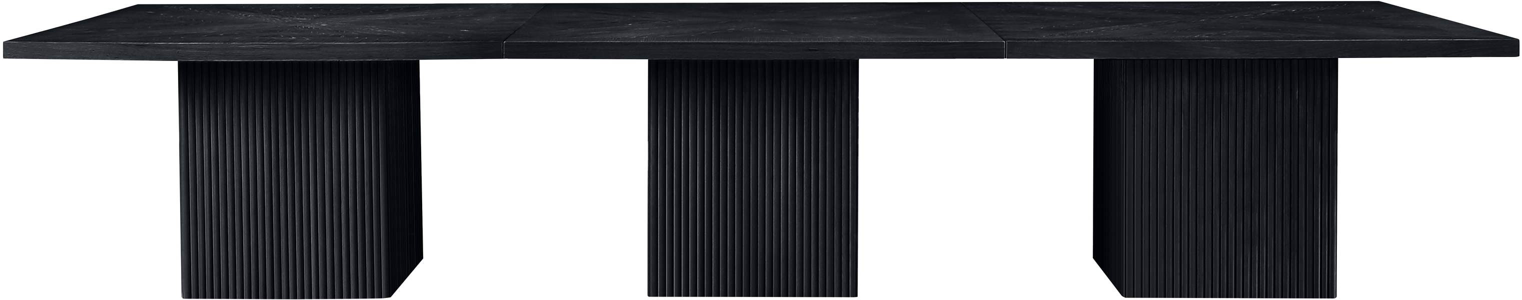 Meridian Furniture - Belinda 162" Black Solid Wood and Oak Veneer Dining Table - 729Black-162R - GreatFurnitureDeal