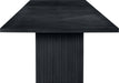 Meridian Furniture - Belinda 162" Black Solid Wood and Oak Veneer Dining Table - 729Black-162R - GreatFurnitureDeal