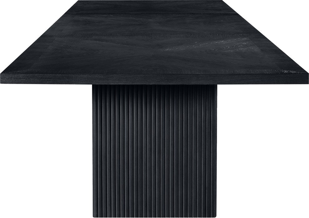 Meridian Furniture - Belinda 162" Black Solid Wood and Oak Veneer Dining Table - 729Black-162R - GreatFurnitureDeal