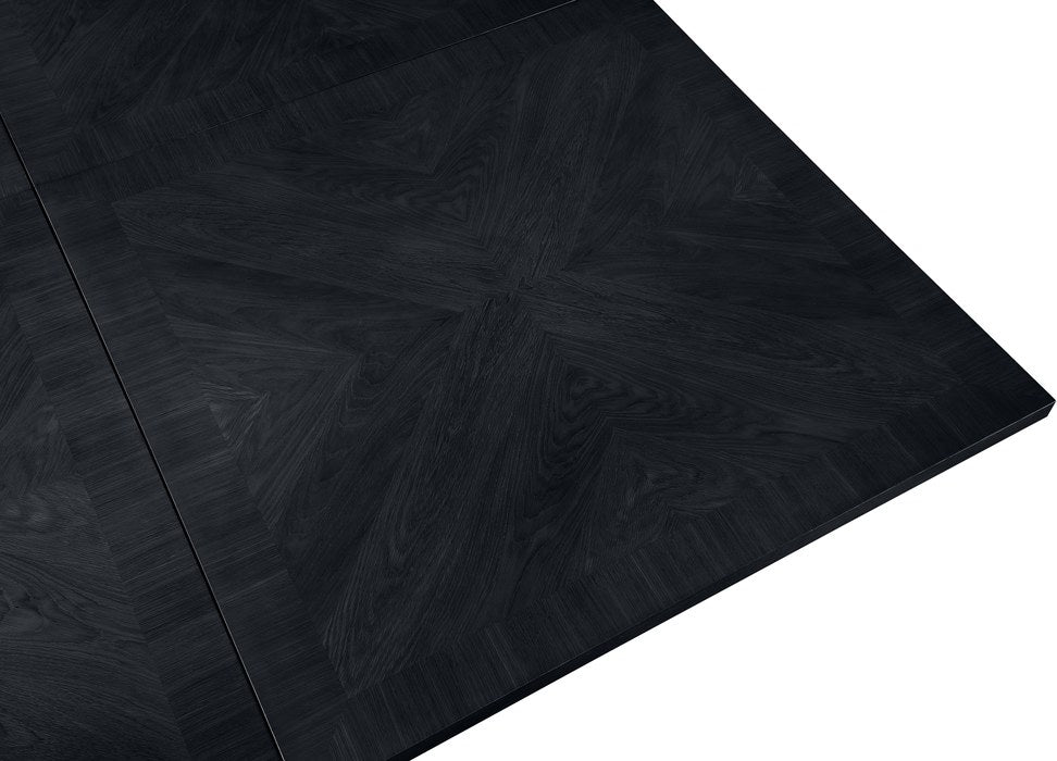 Meridian Furniture - Belinda 162" Black Solid Wood and Oak Veneer Dining Table - 729Black-162R - GreatFurnitureDeal