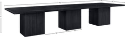 Meridian Furniture - Belinda 162" Black Solid Wood and Oak Veneer Dining Table - 729Black-162R - GreatFurnitureDeal