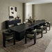 Meridian Furniture - Belinda 216" Black Solid Wood and Oak Veneer Dining Table - 729Black-216R - GreatFurnitureDeal