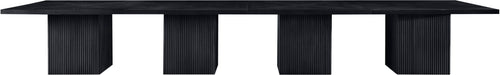 Meridian Furniture - Belinda 216" Black Solid Wood and Oak Veneer Dining Table - 729Black-216R - GreatFurnitureDeal