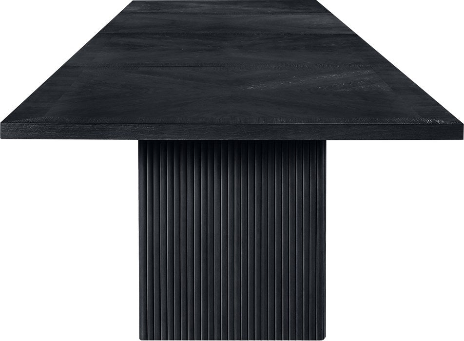 Meridian Furniture - Belinda 216" Black Solid Wood and Oak Veneer Dining Table - 729Black-216R - GreatFurnitureDeal