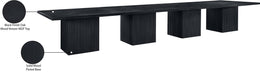 Meridian Furniture - Belinda 216" Black Solid Wood and Oak Veneer Dining Table - 729Black-216R - GreatFurnitureDeal