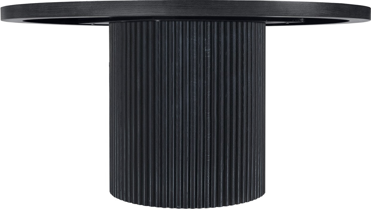 Meridian Furniture - Belinda 60" Black Solid Wood and Oak Veneer Dining Table - 730Black-T - GreatFurnitureDeal