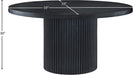 Meridian Furniture - Belinda 60" Black Solid Wood and Oak Veneer Dining Table - 730Black-T - GreatFurnitureDeal
