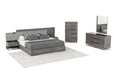 VIG Furniture - Nova Domus Enzo Italian Modern Grey Oak & Fabric Bed w/ Nightstands - VGACENZO-BED-CK - GreatFurnitureDeal