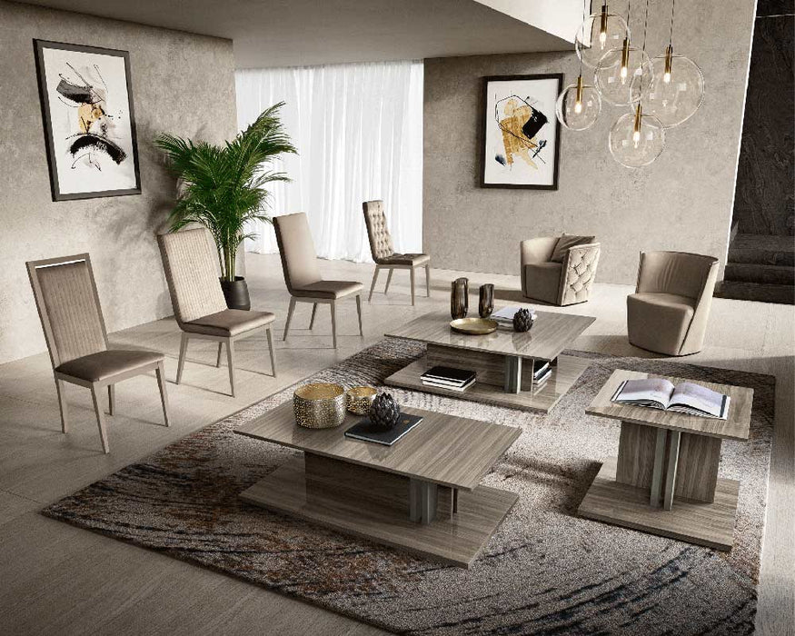 ESF Furniture - Volare 12 Piece Dining Room Set in Grey - VOLARETABLEGREY-12SET - GreatFurnitureDeal