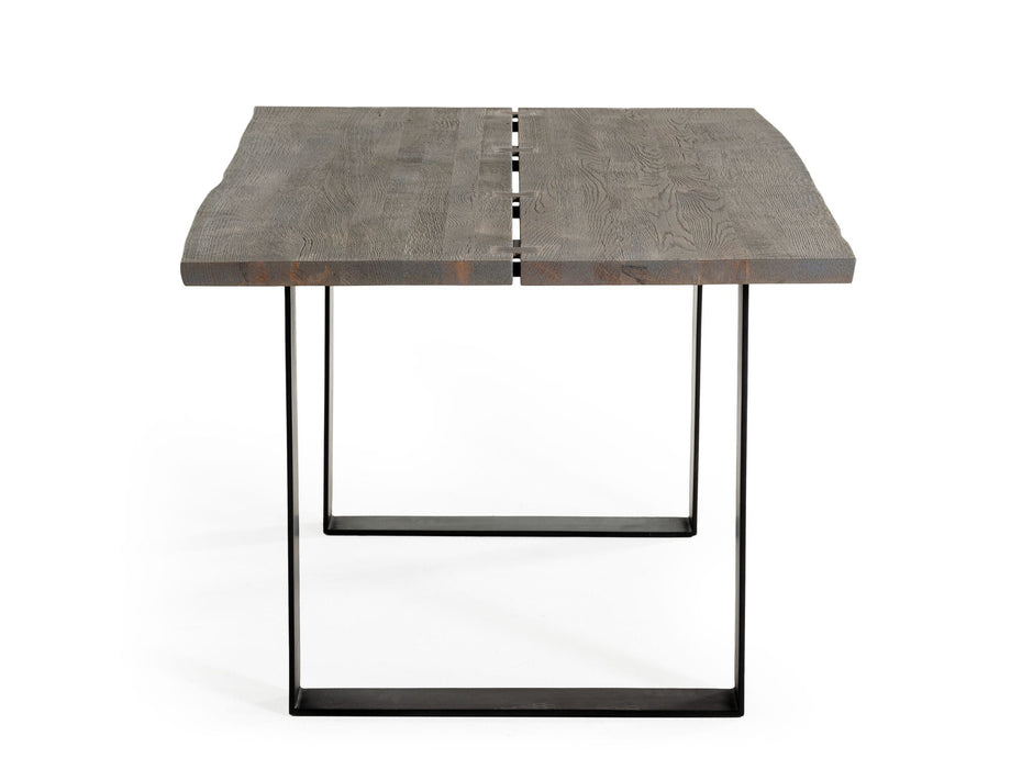 VIG Furniture - Modrest Murphy Modern Grey Aged Oak & Black Metal Dining Table - VGEDLU322014 - GreatFurnitureDeal
