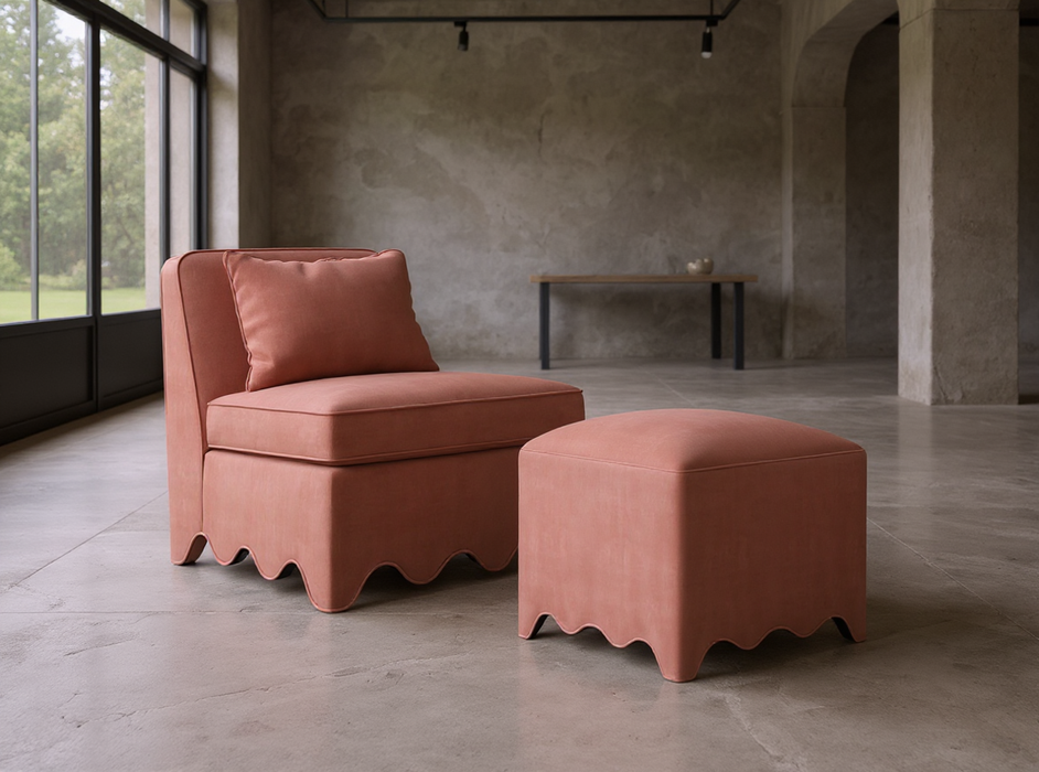 ART Furniture - Lowry Ottoman in Dusty Rose - 738504-5000 - GreatFurnitureDeal