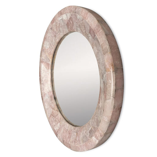 Ambella Home Collection - Coralie Pink Quartz Round Mirror - 74001-980-030 - GreatFurnitureDeal