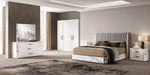 ESF Furniture - Anna Queen Size Bed in White-Grey - ANNASTATUSQS - GreatFurnitureDeal