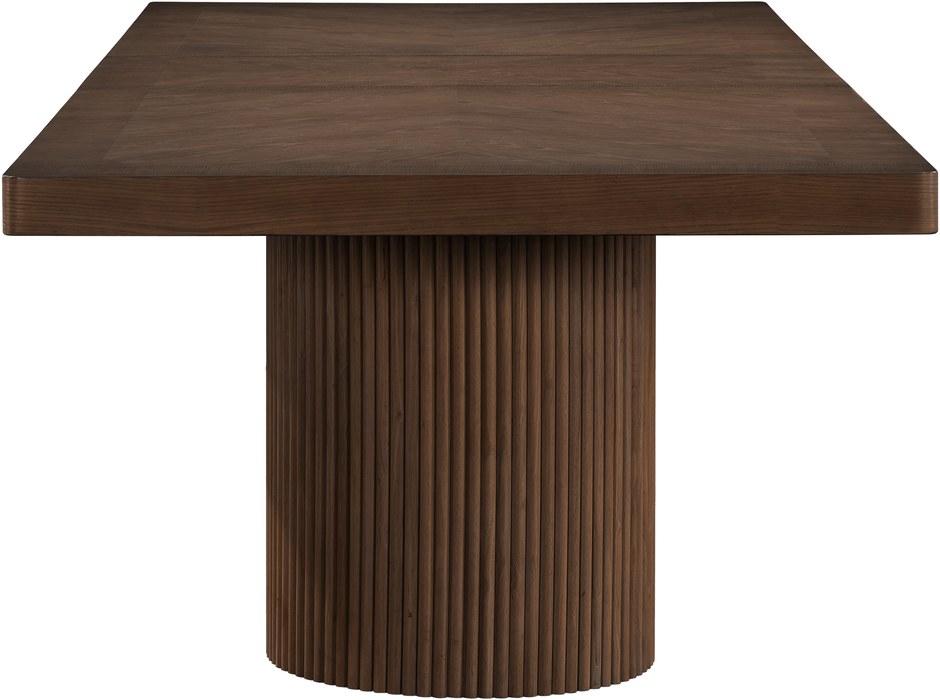 Meridian Furniture - Belinda 96" / 120" / 144" Brown Solid Wood And Oak Veneer Dining Table (3 Boxes) - 741Brown-T - GreatFurnitureDeal