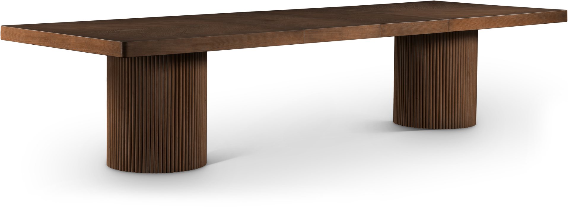 Meridian Furniture - Belinda 96" / 120" / 144" Brown Solid Wood And Oak Veneer Dining Table (3 Boxes) - 741Brown-T - GreatFurnitureDeal