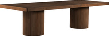 Meridian Furniture - Belinda 96" / 120" / 144" Brown Solid Wood And Oak Veneer Dining Table (3 Boxes) - 741Brown-T - GreatFurnitureDeal