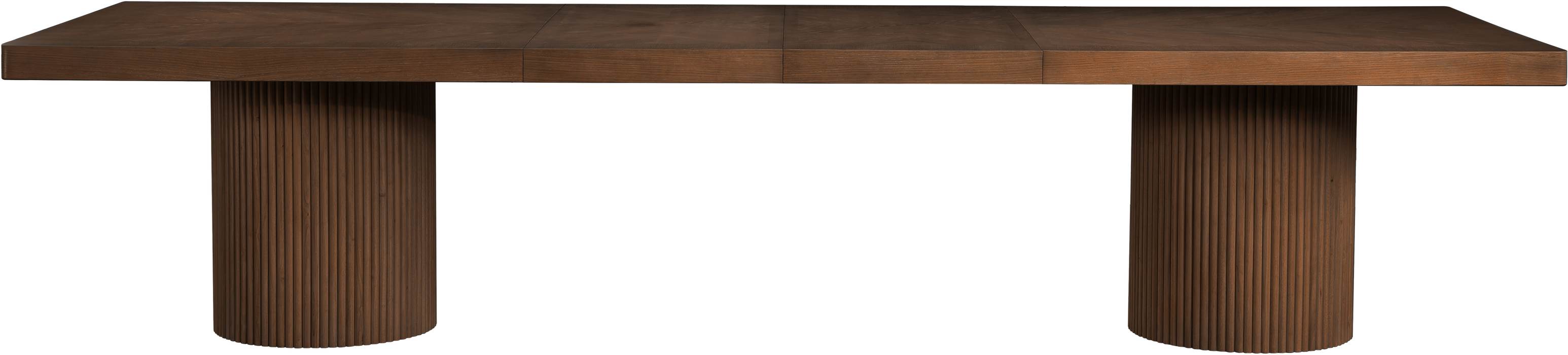 Meridian Furniture - Belinda 96" / 120" / 144" Brown Solid Wood And Oak Veneer Dining Table (3 Boxes) - 741Brown-T - GreatFurnitureDeal