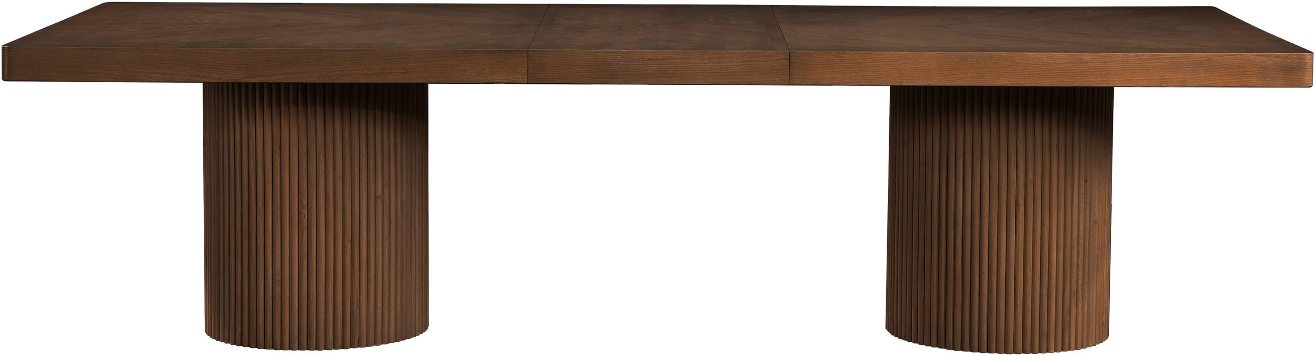 Meridian Furniture - Belinda 96" / 120" / 144" Brown Solid Wood And Oak Veneer Dining Table (3 Boxes) - 741Brown-T - GreatFurnitureDeal